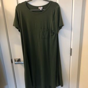 EUC Olive Green LulaRoe Carly Size L